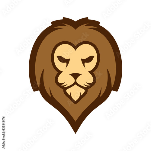 Elegant and dignified lion head logo design