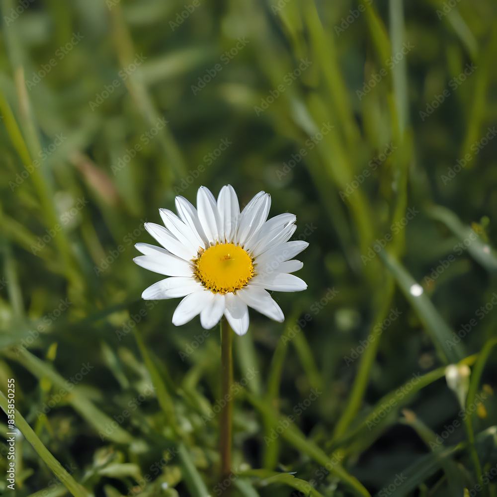 a single white flower in the middle of a field a single white flower in the middle of a field