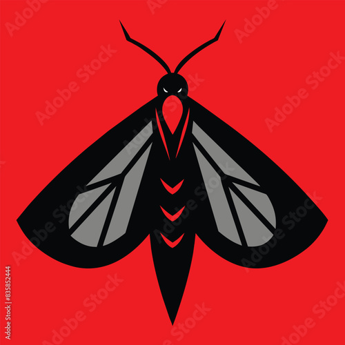 Solid color Diamondback Moth animal vector design photo