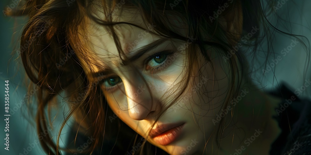 portrait of a beautiful girl with green eyes and brown hair portrait of a beautiful girl with green eyes and brown hair