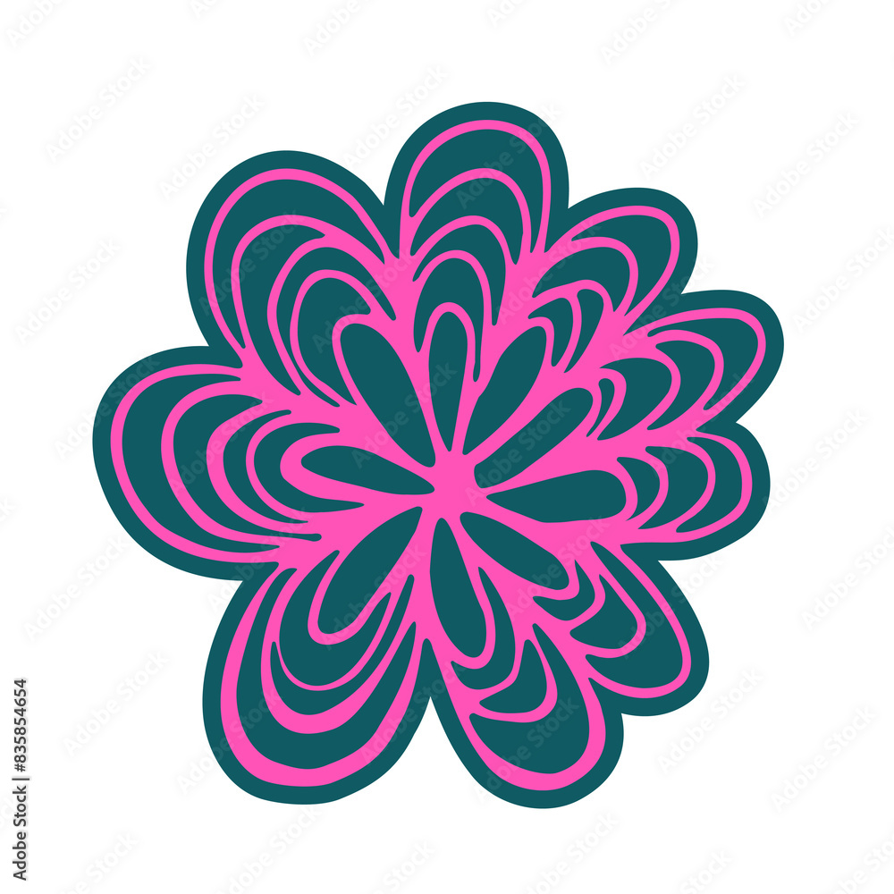 Abstract Doodle Line Art Hand Drawn Cute Sticker Abstract Doodle Line Art Hand Drawn Cute Sticker