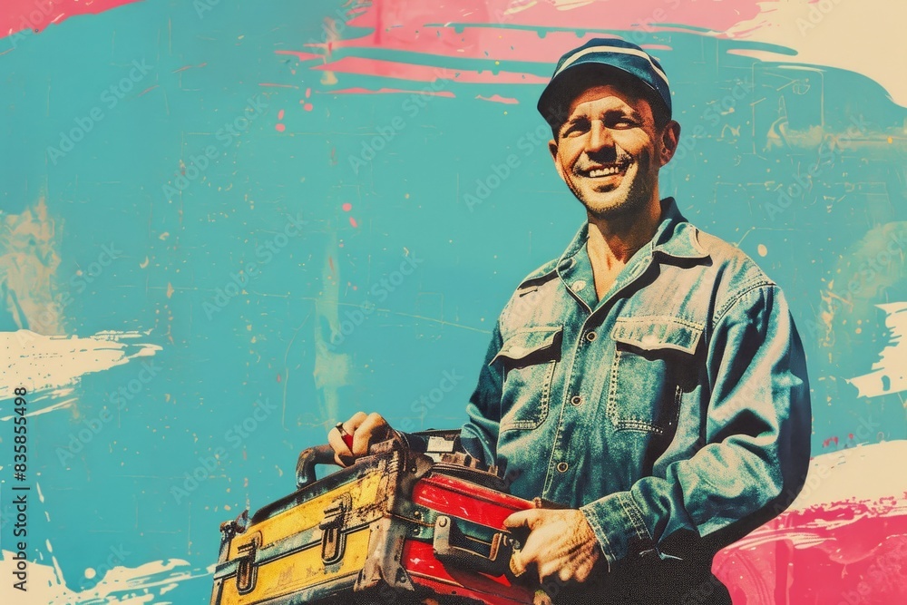 Obraz premium A retro-style advertisement promoting the importance of regular maintenance generated by AI