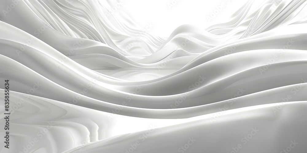 Fototapeta premium White 3D Geometric Illustration