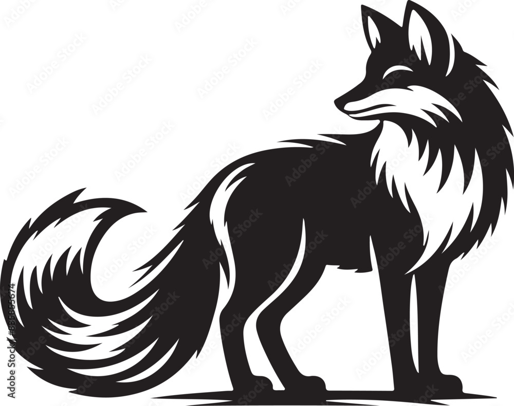 Obraz premium wolf black and cartoon