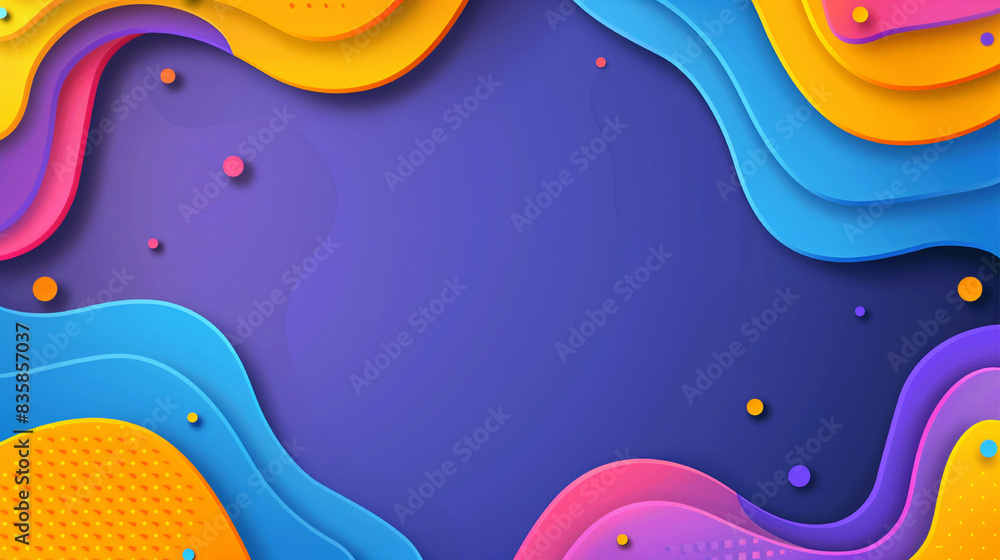 A colorful, multi-colored wave pattern with a black background. The colors are bright and vibrant, creating a sense of energy and excitement. The wave pattern is dynamic and fluid