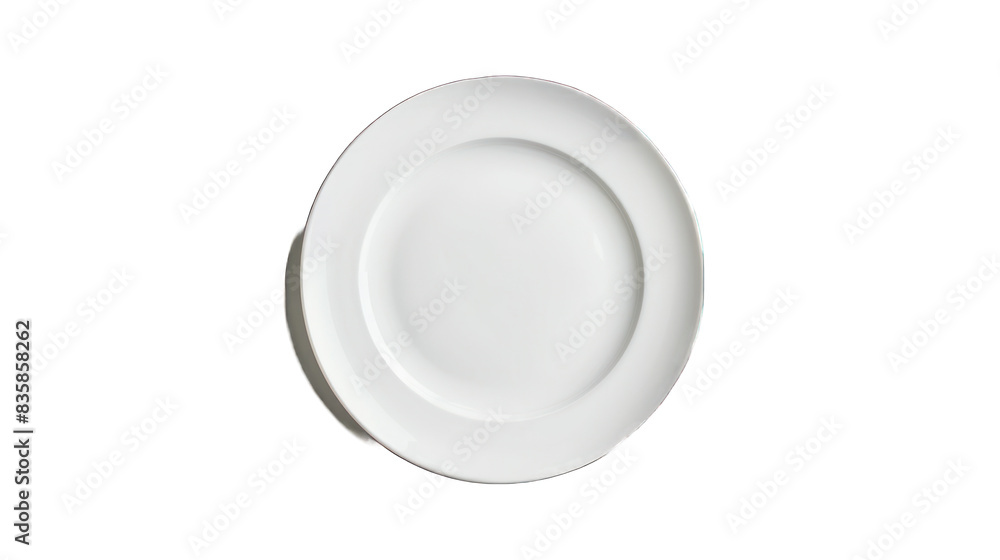 White plate isolated on a transparent background White plate isolated on a transparent background