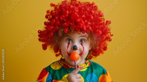 The Child Clown with Lollipop