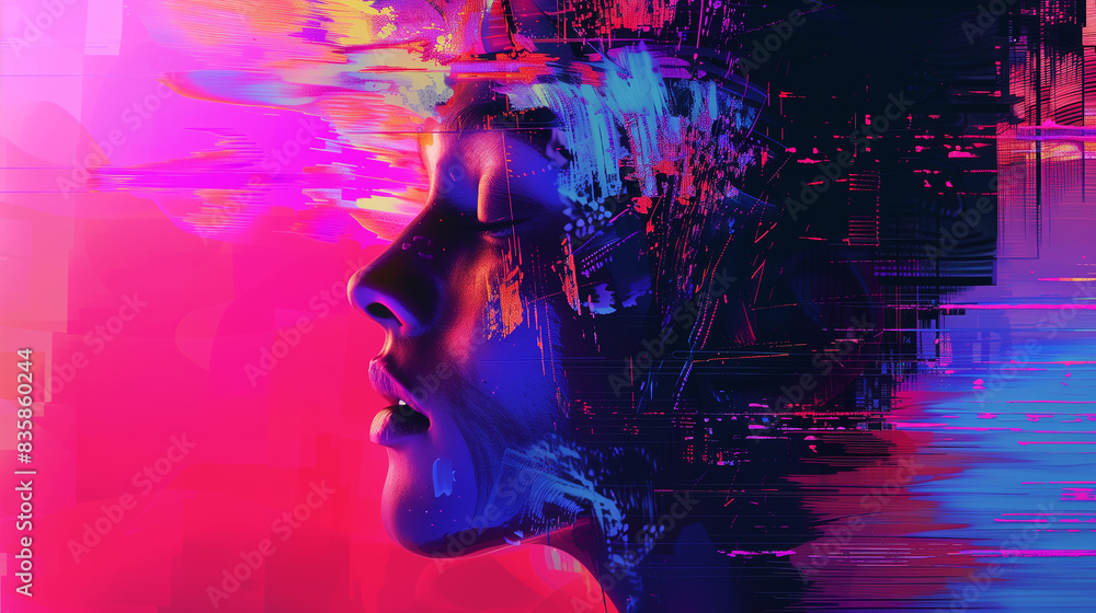A colorful abstract painting with a lot of splatters and splotches. The painting is full of bright colors and has a chaotic, energetic feel to it A colorful abstract painting with a lot of splatters and splotches. The painting is full of bright colors and has a chaotic, energetic feel to it