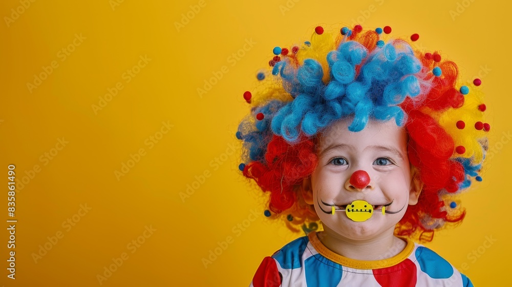 The child in clown costume The child in clown costume