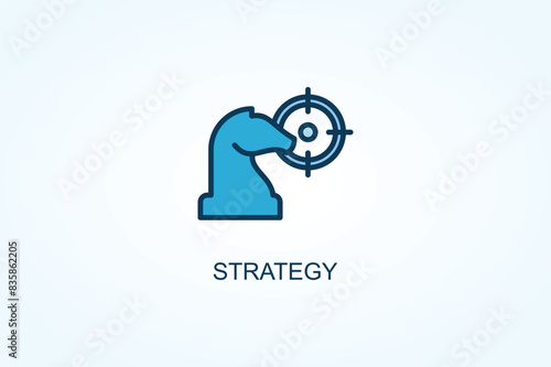 Strategy vector or logo sign symbol illustration