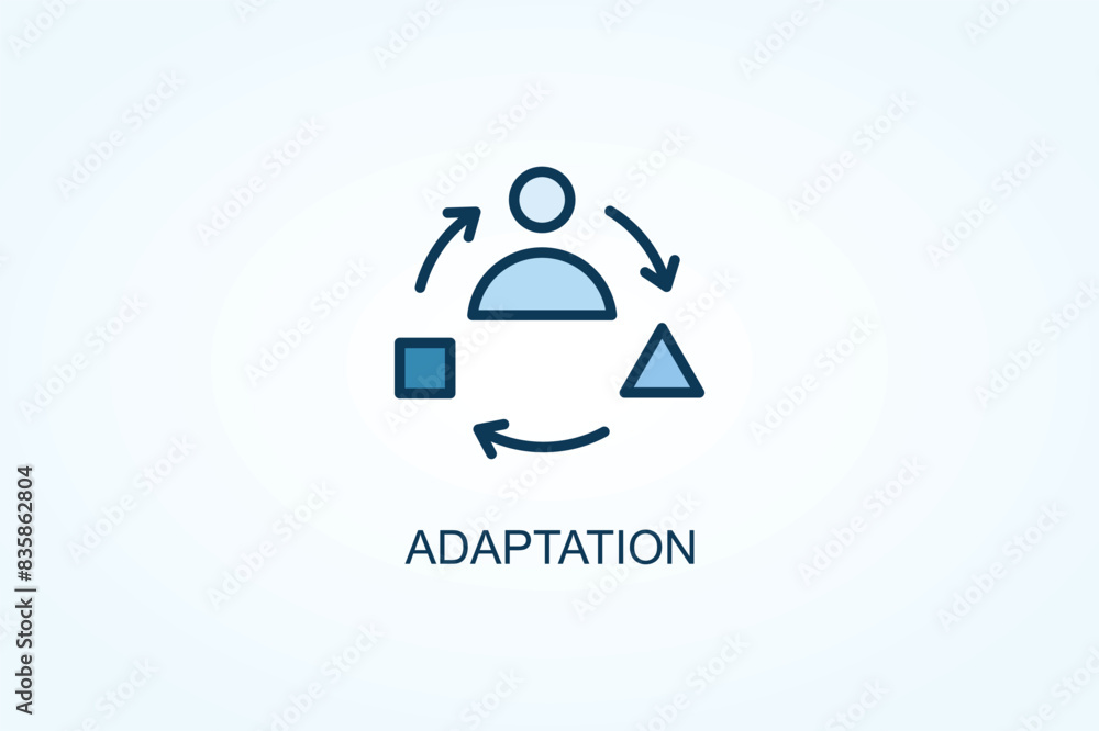 Adaptation vector or logo sign symbol illustration Adaptation vector or logo sign symbol illustration