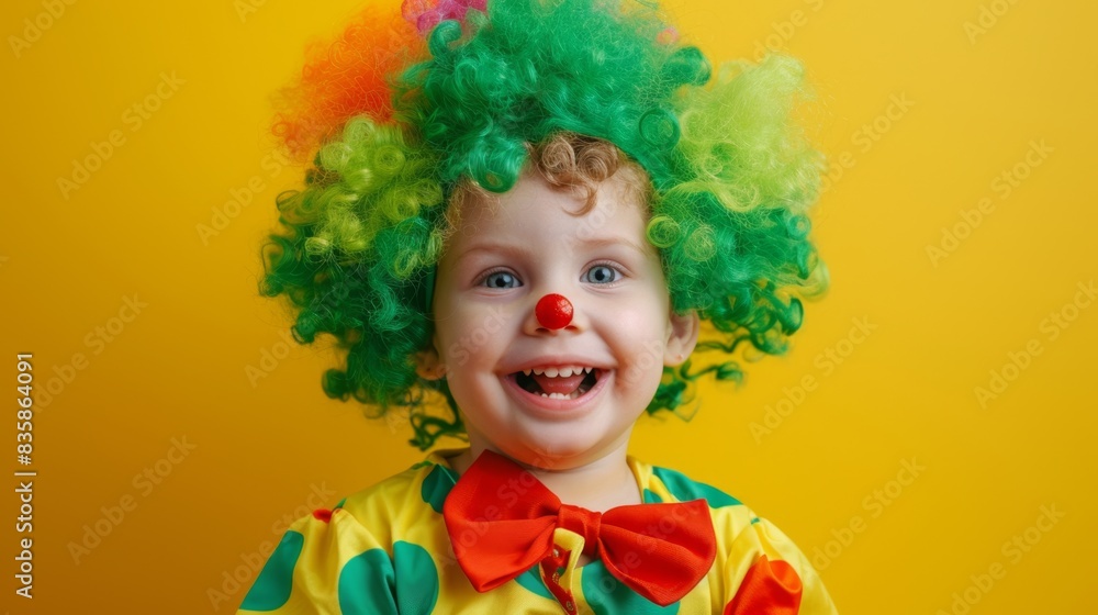 The cheerful child clown The cheerful child clown