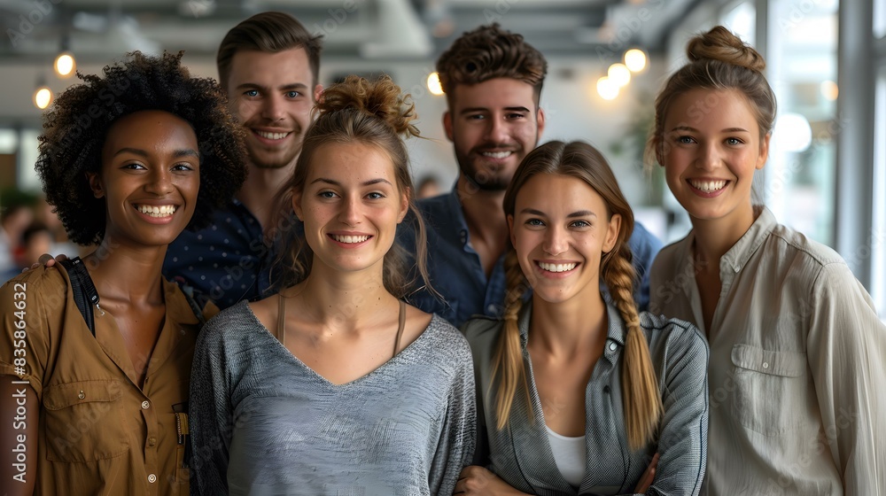 Fototapeta premium portrait of a group of young professionals smiling