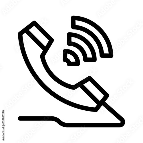 phone receiver line icon