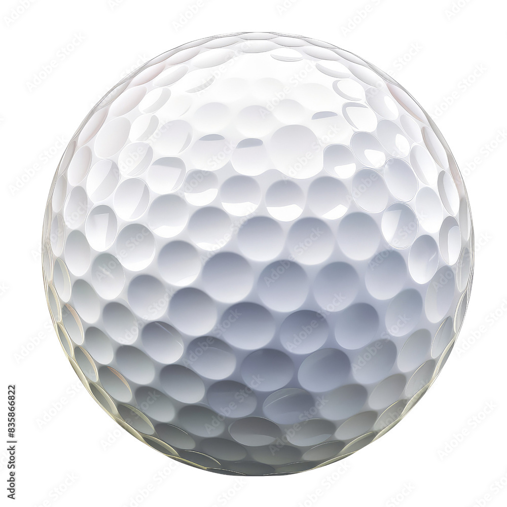 Close-up image of a white golf ball showing detailed dimples. Perfect for sports equipment, golfing advertisements, and recreational themes, isolated on a transparent background. Close-up image of a white golf ball showing detailed dimples. Perfect for sports equipment, golfing advertisements, and recreational themes, isolated on a transparent background.
