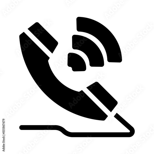 phone receiver glyph icon