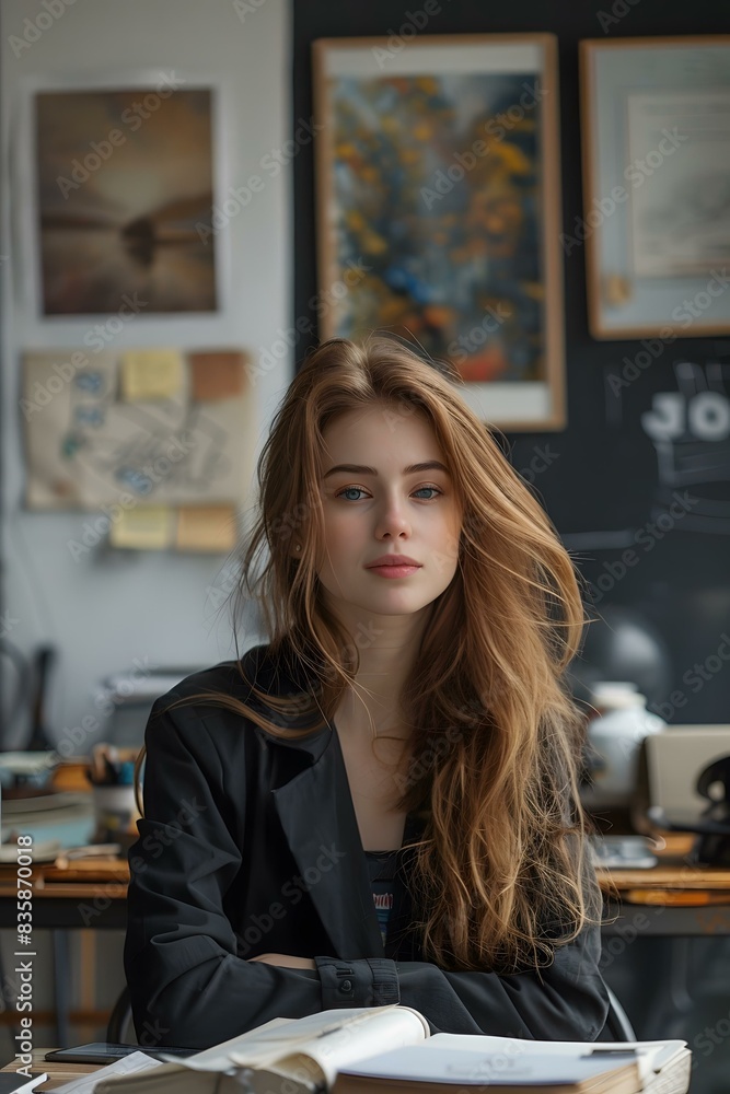 portrait of a beautiful young woman with long red hair portrait of a beautiful young woman with long red hair