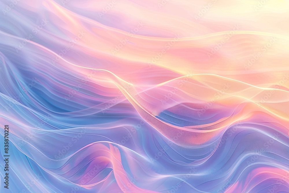 Wavy lines in pastel colors, creating a soothing, abstract health background Wavy lines in pastel colors, creating a soothing, abstract health background