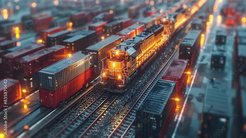 global business of container cargo freight train for business logistics concept .stock photo global business of container cargo freight train for business logistics concept .stock photo