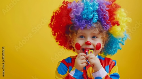 The cheerful child clown