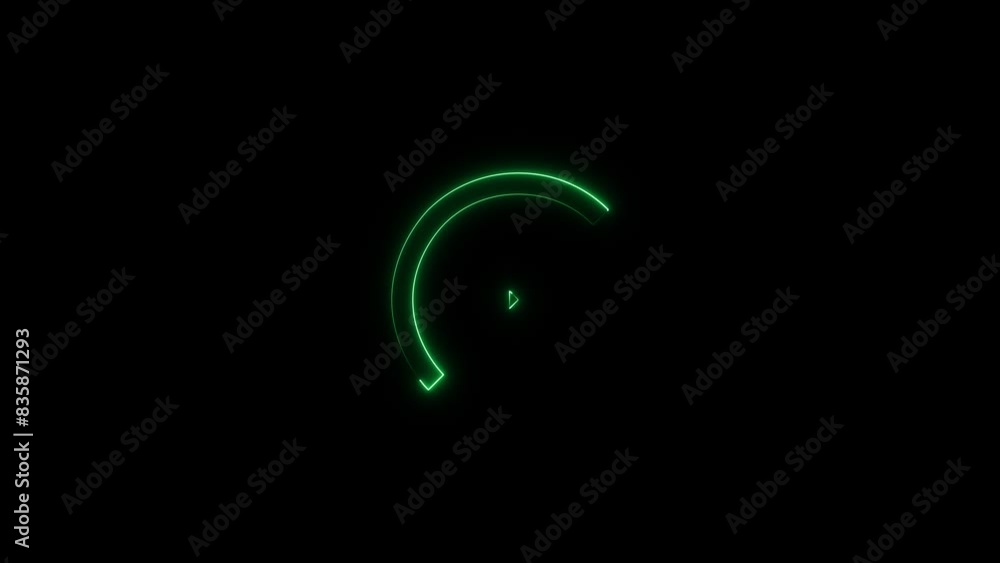 Abstract neon Initial Letter icon animation Abstract neon Initial Letter icon animation