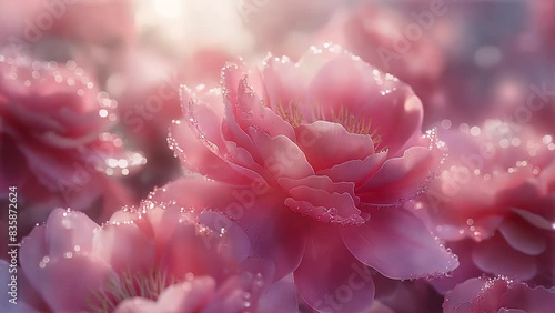Pink flowers in the garden