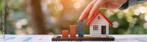Hand Placing House Model on...