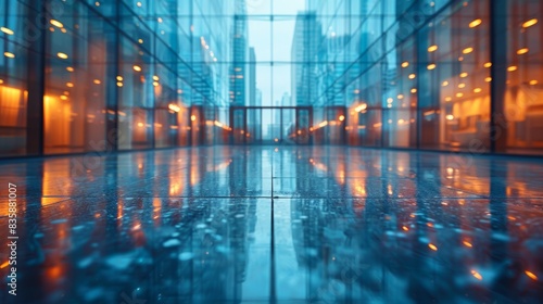 Modern Corporate Office Building Background Generative AI