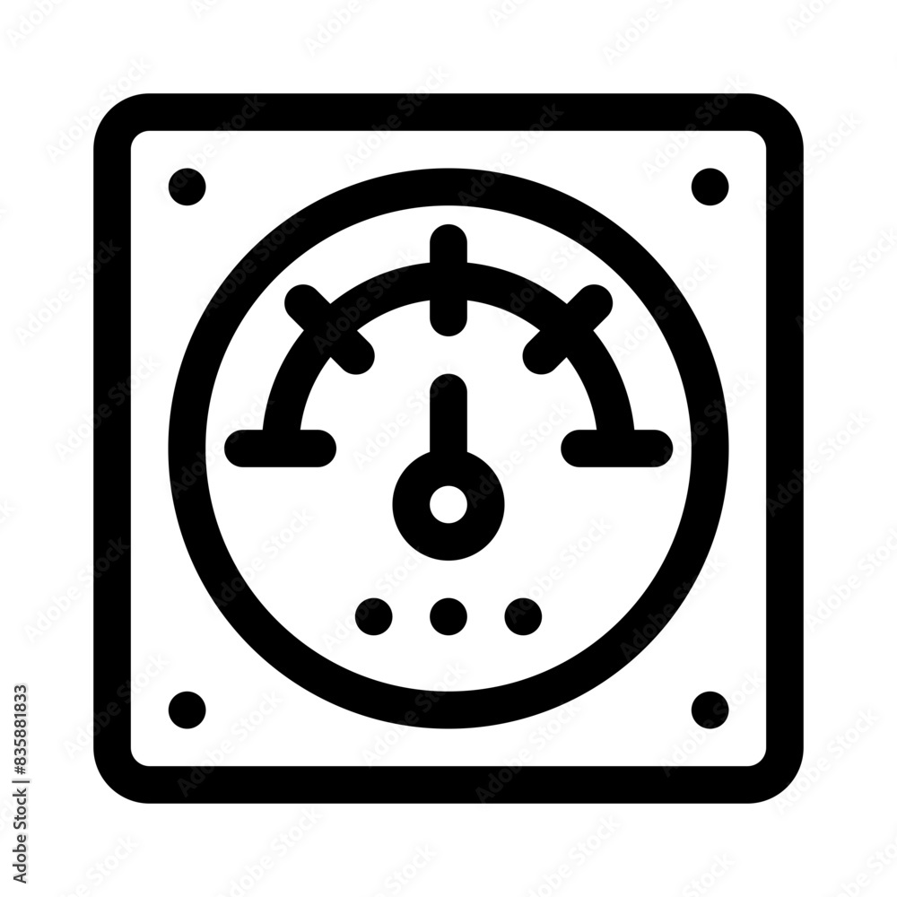 voltmeter line icon voltmeter line icon