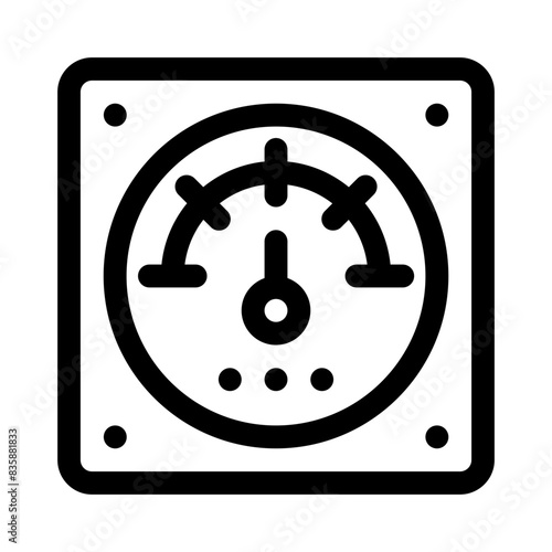 voltmeter line icon