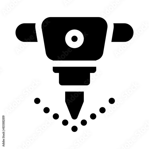 jackhammer glyph icon