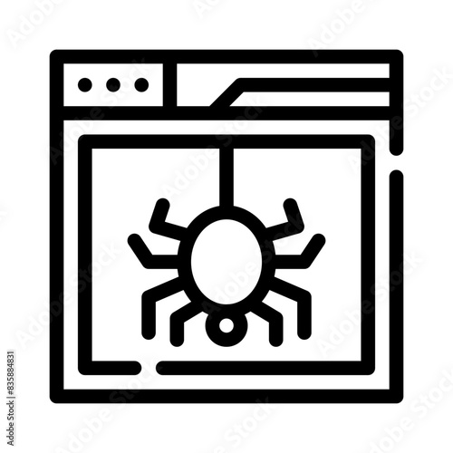 web crawler line icon