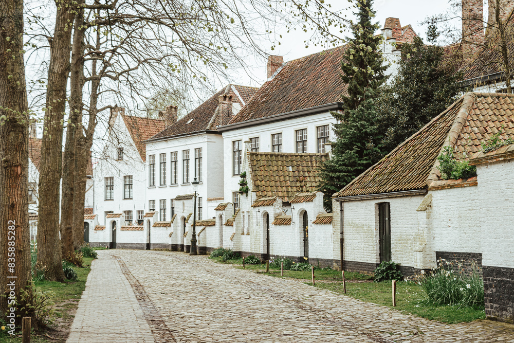 Fototapeta premium Begijnhof neighborhood in Bruges Belgium