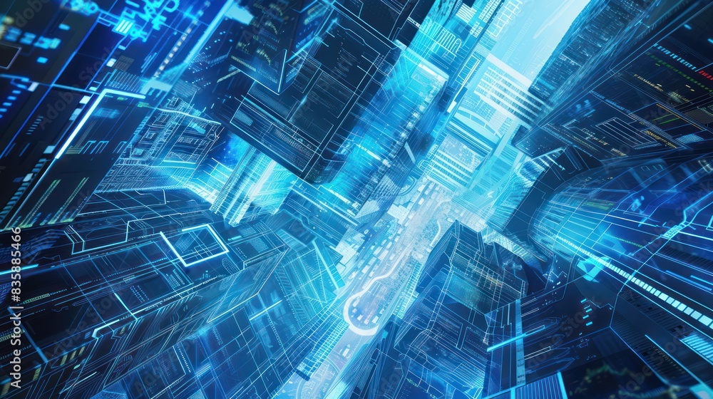 Futuristic Digital Cityscape Futuristic Digital Cityscape
