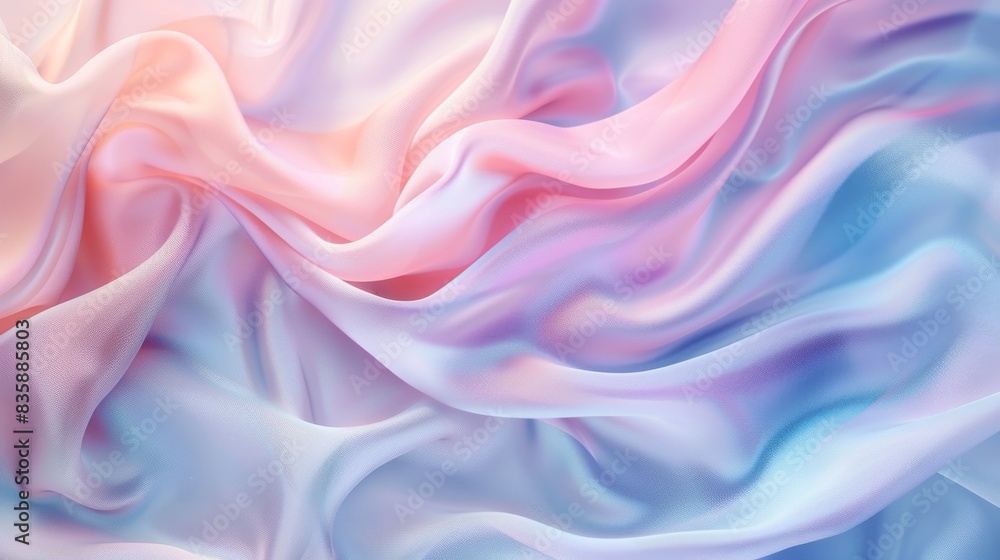 Pastel colored silk fabric with flowing textures Pastel colored silk fabric with flowing textures