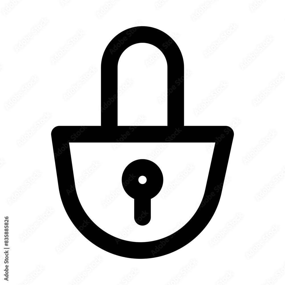 lock padlock secure private line icon lock padlock secure private line icon