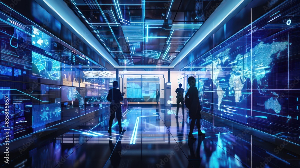 Futuristic Data Analysis Center Futuristic Data Analysis Center
