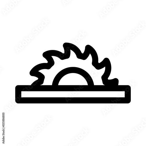 wheel saw line icon
