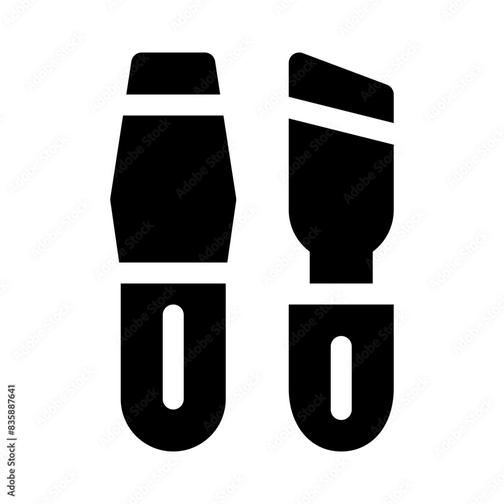 wood chisel glyph icon