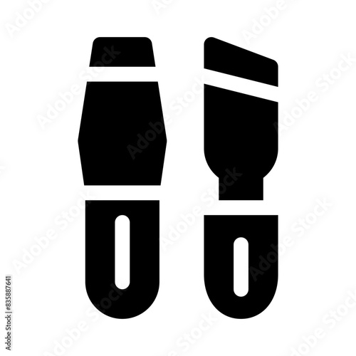 wood chisel glyph icon