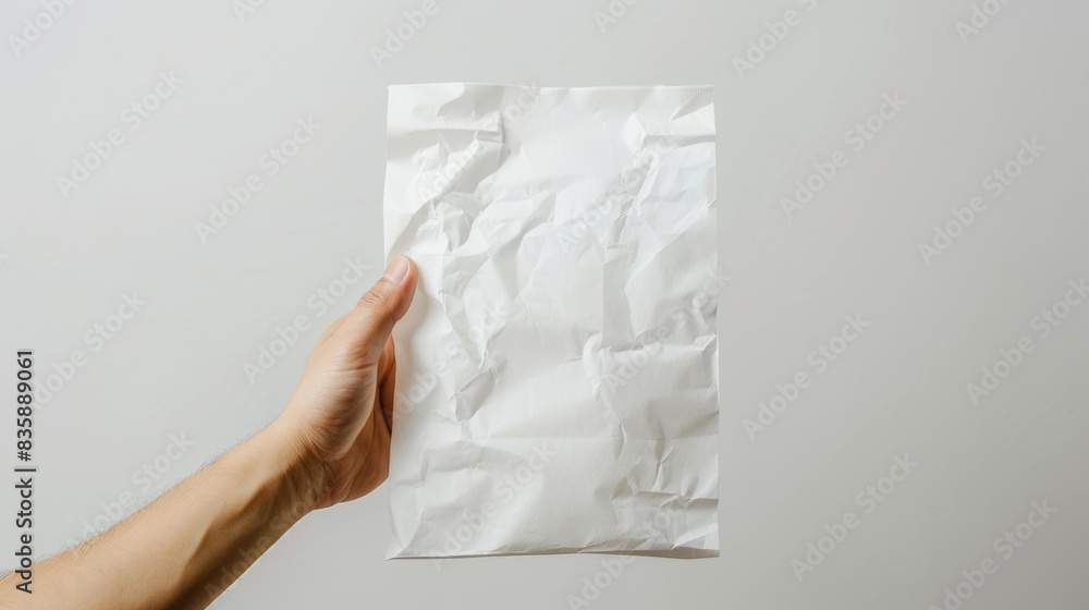The crumpled white paper The crumpled white paper