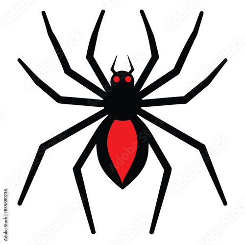 Solid color Common House Spider animal vector design