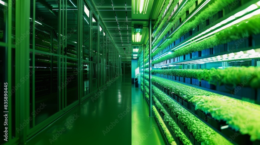 Greenhouse Automation theme side view Automating greenhouse environments Technology tone Analogous Color Scheme Greenhouse Automation theme side view Automating greenhouse environments Technology tone Analogous Color Scheme