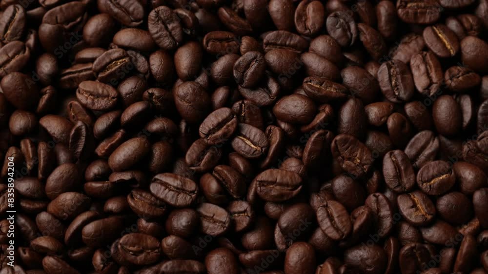 Closeup of brown roasted bean background Closeup of brown roasted bean background