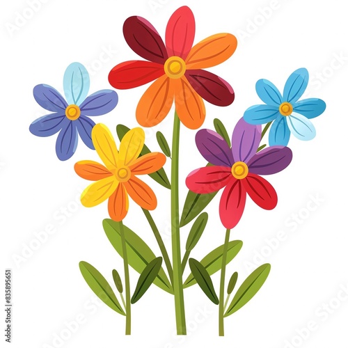 Flowers with rainbow petals  symbolizing LGBTQIA beauty