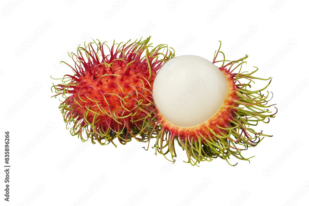 Rambutan fruit isolated on transparent. Rambutan fruit isolated on transparent.