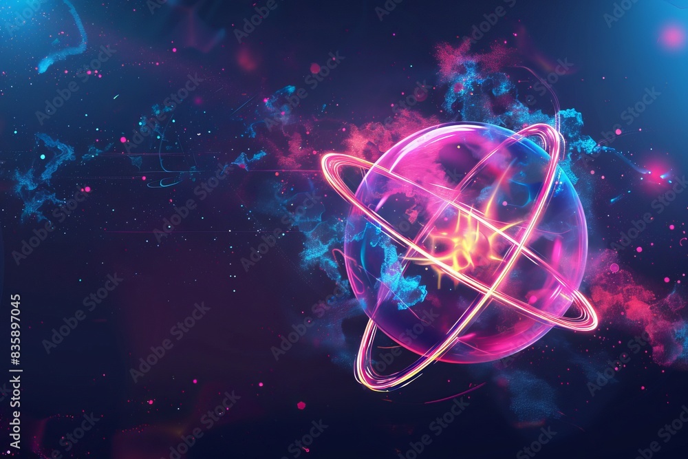 Atom graphic background Atom graphic background