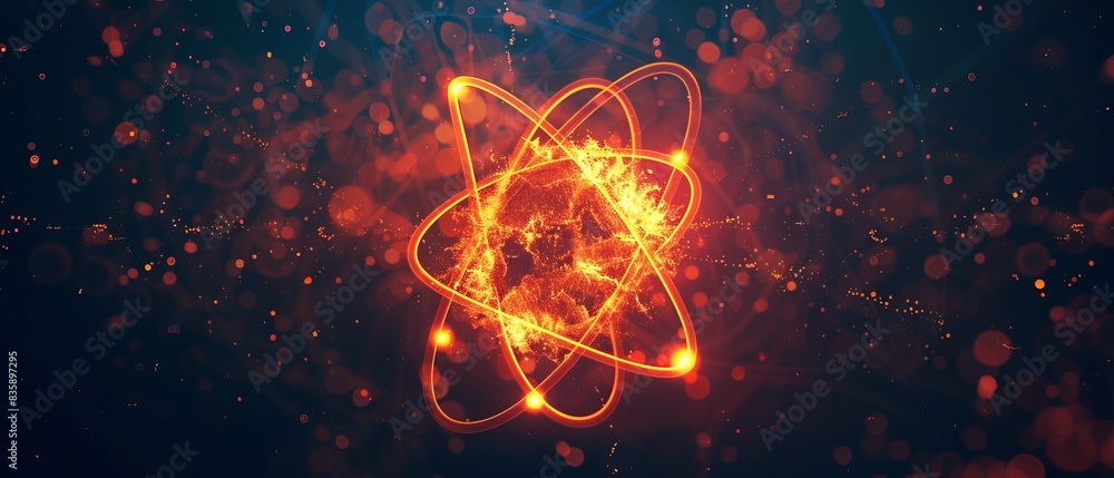 Atom graphic background Atom graphic background