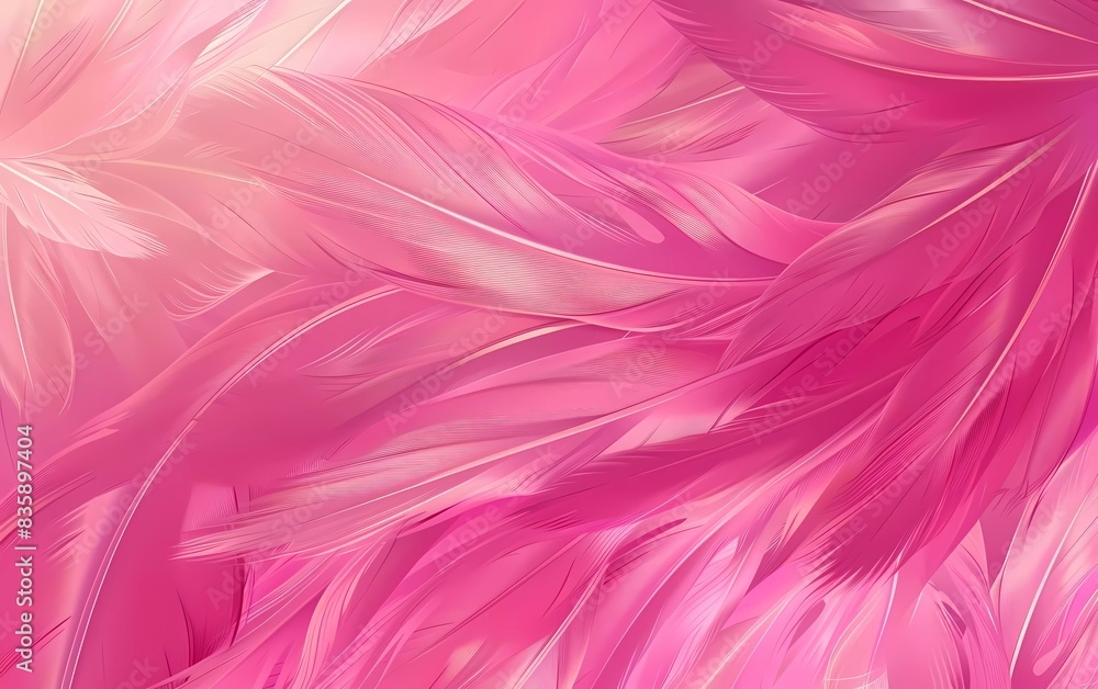 Pink feather background. Abstract dynamic composition. Vector feather illustration Pink feather background. Abstract dynamic composition. Vector feather illustration