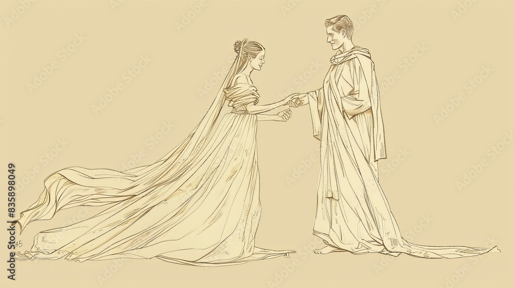 Psalms 45 Biblical Illustration: Wedding, Majesty, Righteousness, Beauty - Beige Background with Copyspace for Inspirational Use Psalms 45 Biblical Illustration: Wedding, Majesty, Righteousness, Beauty - Beige Background with Copyspace for Inspirational Use